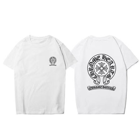 CHROME HEARTS クロムハーツ Tシャツ Horseshoe Tee ホースシューロゴ ホワイト クルーネック 半袖