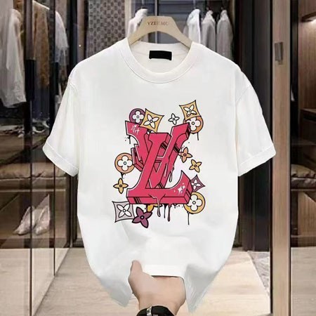 Louis Vuitton graphic t-shirt  Monogram 花柄 半袖Tシャツ クルーネック 白 ホワイト