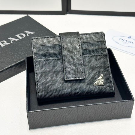 プラダ 二つ折り 財布 サフィアーノレザー PRADA ショートウォレット カードホルダー 小銭 入れ