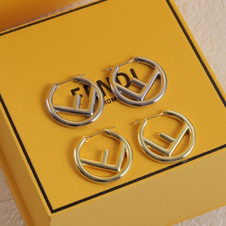 FENDI フェンディ フープピアス エフ イズ メタルフープ レディース ピアス アクセサリー