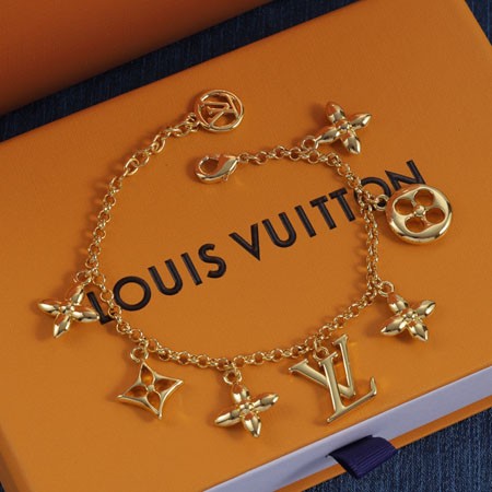 ルイヴィトン ブラスレ モノグラム フローラグラム 可愛く上品 VUITTON インザスカイ ブレスレット LVアイコニック ゴールド