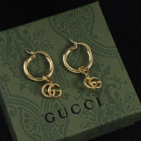 GUCCI グッチ ピアス レディース ダブルＧロゴ フープピアス ゴールド アクセサリー