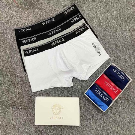 ヴェルサーチ ボクサーパンツ メンズ下着 コットン100% 通気性 伸縮性 サイズ M～ 2XL
