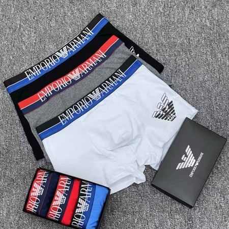 EMPORIO ARMANI ボクサーパンツ 男性下着 綿100% アルマーニ シャイニーロゴ ボクサーパンツ 前閉じ メンズ インナー おしゃれ