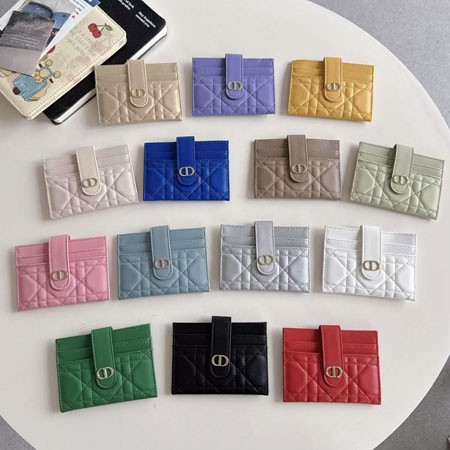 Lady Dior カードケース レザー カード 入れ CDシグネチャー ベルト付 おしゃれ 