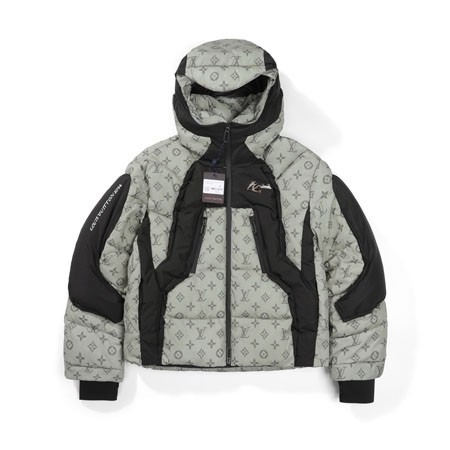 LOUIS VUITTON 22SS ヒート リアクティブ ダウンジャケット 2054 モノグラム 厚い生地 暖かい メンズ グレー系 ブラック系 
