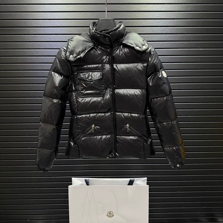 MONCLER GLAREIN ダウンジャケット レディース ダウン ショート丈 軽量 フード付き 暖かく快適 ブラック 黒