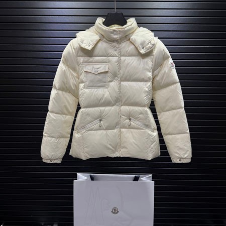 MONCLER GLAREIN ダウンジャケット レディース ダウン ショート丈 軽量 フード付き 暖かく快適 ホワイト 白