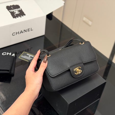 CHANEL mini flap bag グレインド カーフスキン ブラック ココマーク シャネル ミニ フラップ バッグ レディース ブランド プレゼント