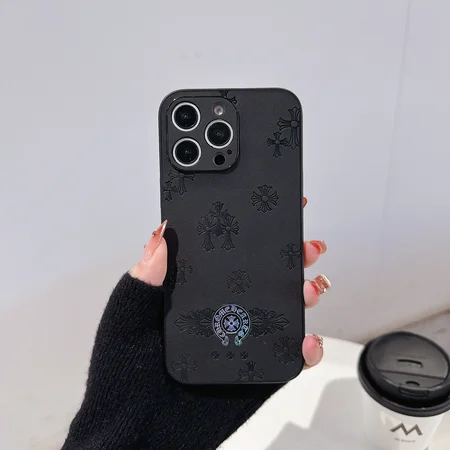クロームハーツ iphone18proケース PUレザー 全面保護