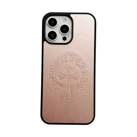 クロームハーツ iphone18proケース エンボスレザー