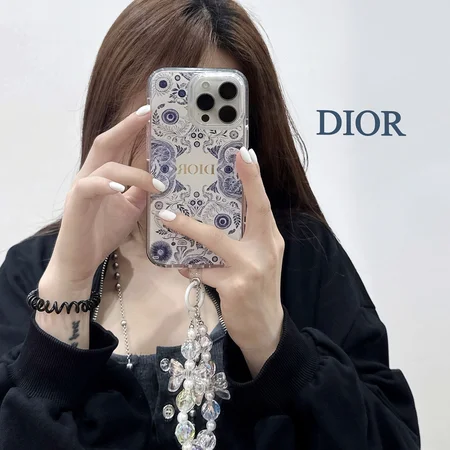 ディオール iphone18pro/18promax携帯ケース トワルドゥジュイ柄 手首 ストラップ 挟むだけ ホルダー付き 高校生 女子 おしゃれ 