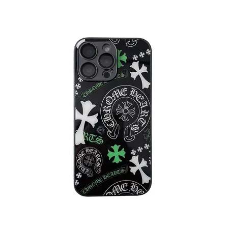 クロームハーツ iphone18proケース 背面 ガラス