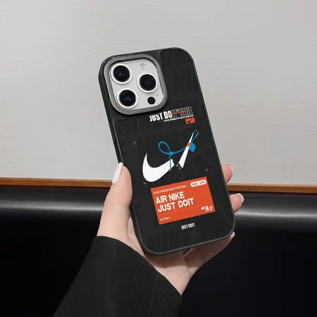 ナイキ iphone18pro 18promaxケース TPU ハイブリッド 耐衝撃 スポーツ風 ブラック かっこいい