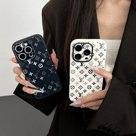 アクリル スマホケース ルイヴィトン iphone18pro/18promaxケース モノグラム グラデーション 白黒 画面保護