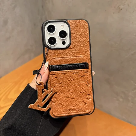 ルイヴィトン iphone18proケース ライチ エンボスレザー