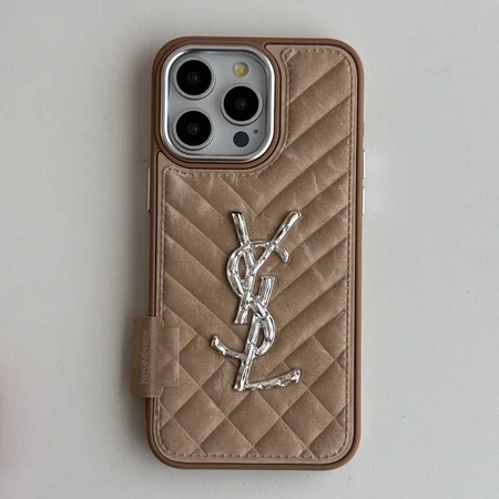 YSL ダイヤ柄 ロゴ iphone18proケース