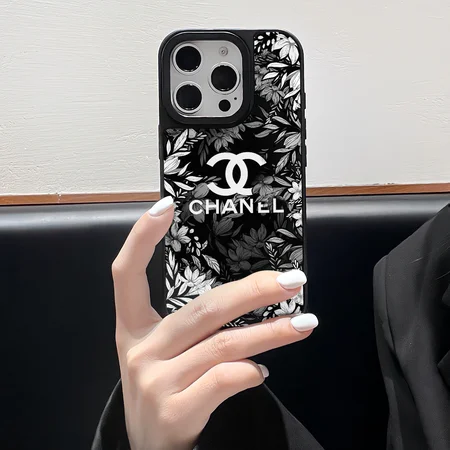 シャネル iphone18pro/18promaxスマホケース 花柄 TPU バンパー 耐衝撃 ブラック 男女兼用 低価格
