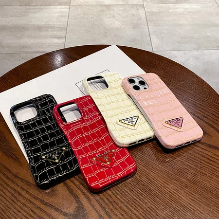 プラダ iphone18pro/18promaxケース ワニ柄 光沢 レザー 高级感 軽量 スリムフィット レディース 人気 おしゃれ