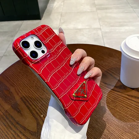 プラダ iphone18promaxケース 光沢 レザー