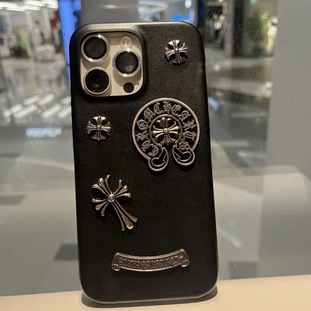 クロームハーツ ブラック iphone18proケース
