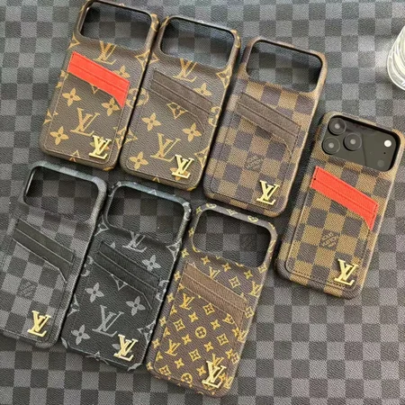大人気 LV iphone18pro/18promax携帯ケース モノグラム&ダミエ レザー カード 入れ バイカラー ファッション