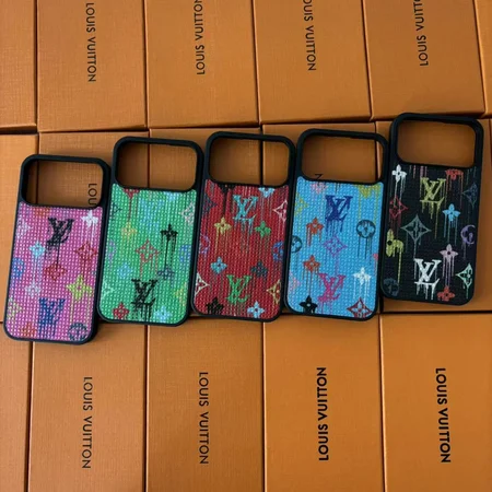 低価格 ルイヴィトン 落書き風 iphone18pro/18promaxスマホケース カラフル PUレザー モノグラム 男女兼用 TPUバンパー 軽量･薄型