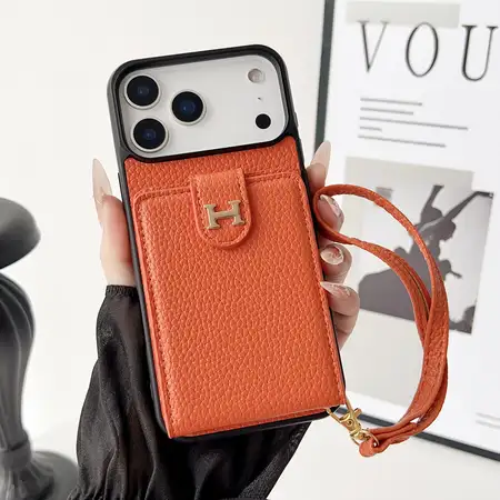 エルメスiphone18promaxケース 背面 上下開きカードケース