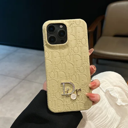 ディオール iphone18promaxケース エンボスレザー