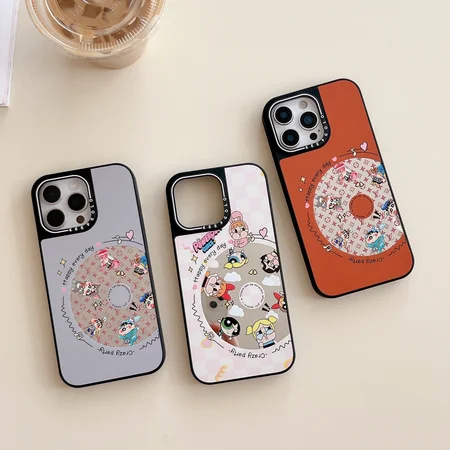 magsafeスマホケース ルイヴィトンiphone18pro/18promaxケース 鏡面加工 化粧鏡 アニメ風 キャラクター レディース かわいい  