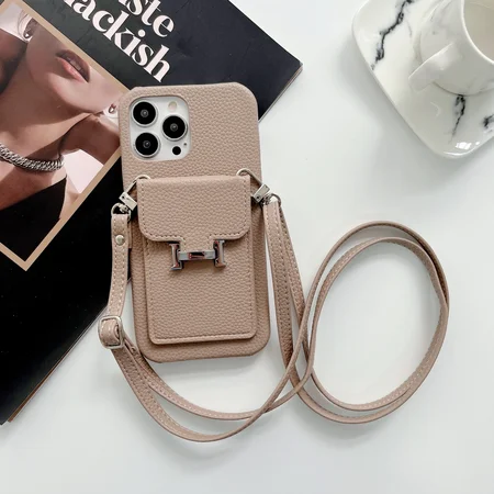 hermes iphone18promxケース レザー ライチ柄