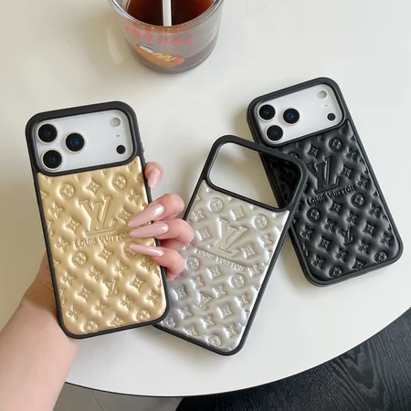 ハイブランド 携帯ケース ルイヴィトン iphone 18pro 18promaxケース エンボスレザー モノグラム 花 流行り