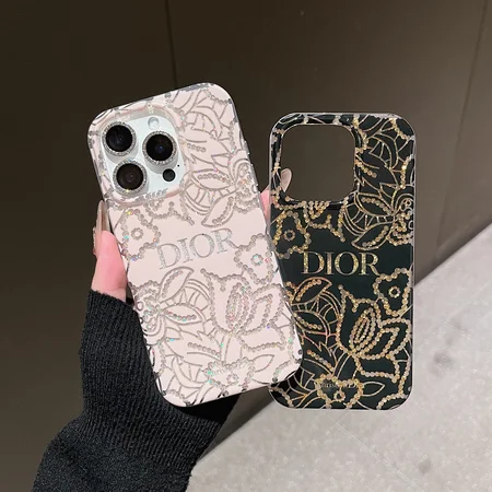 DIOR iphone18pro/18promaxケース リバーサイド imd素材 花柄 箔押し 綺麗 可愛い クリア バンパー 黄変防止 耐衝撃