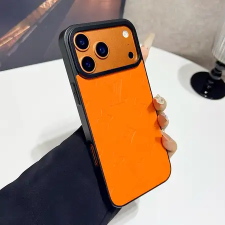 ロゴ型押し スマホケース