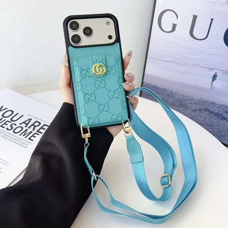 Gucci iphone18promaxケース GG エンボスレザー