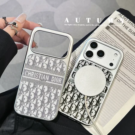 magesafe スマホケース DIOR オブリーク iphone18pro/18promaxケース ロゴ総柄 強化ガラス 背面 耐衝撃 メッキ バンパー レンズ保護