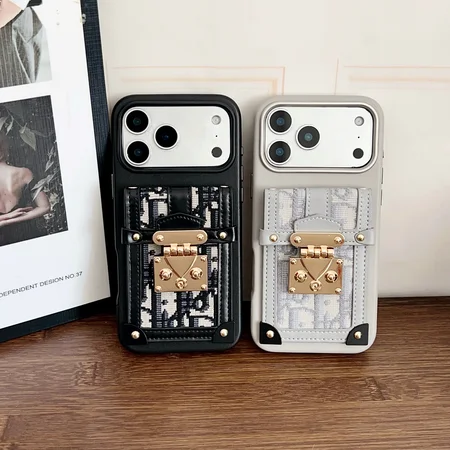 ディオール  iphone18pro/18promax 携帯ケース オブリーク柄 背面 収納 ロックボタンカードケース スタンド機能 お洒落 