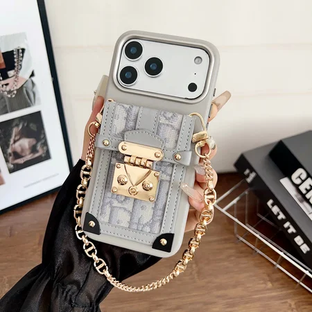 dior iphone18promax携帯ケース ロックボタン カード収納