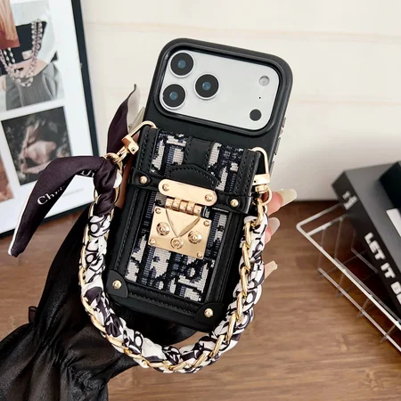 Dior iphone18promaxケース ストラップ付き