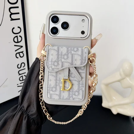 dior iphone18proケース 手首 バンド チェーン付き