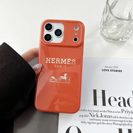 オレンジ Hermes iphone18 携帯ケース