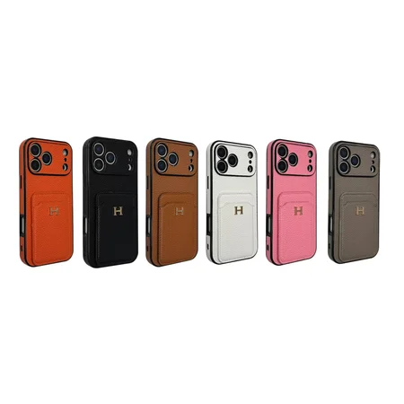 カード収納 エルメス iphone18pro/18promax ケース ライチ柄 レザー 全面保護 全6色 