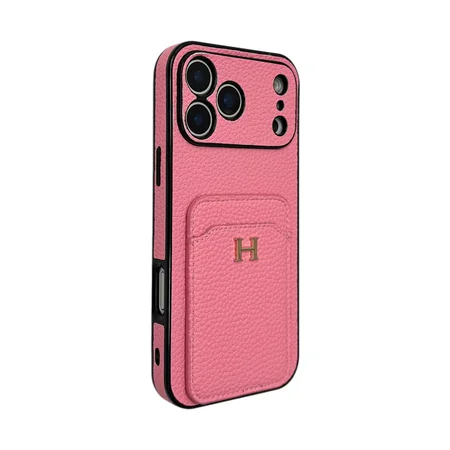 エルメス iphone18proケース ライチ柄 レザー