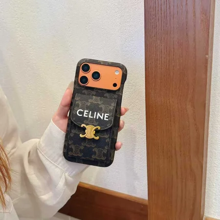 セリーヌ iphone18proケース 大容量 カード 入れ