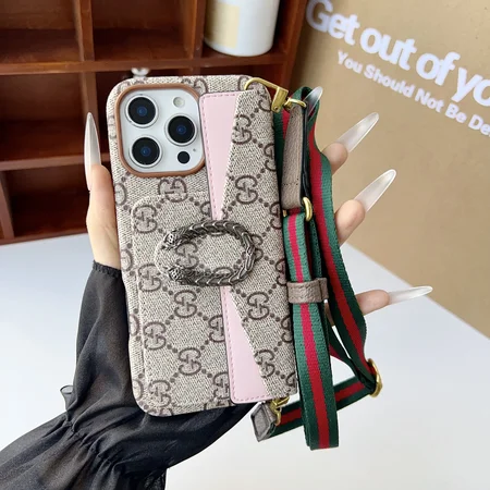 gucci iphone18proケース レザー バイカラー