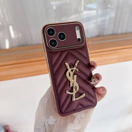 サンローラン iphone18promaxケース縁 メッキ加工