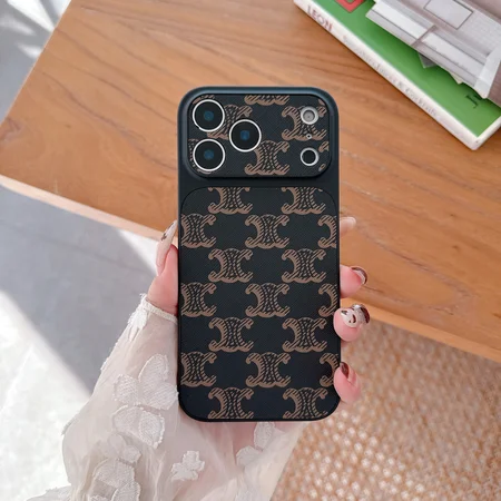 CELINE iphone18promaxケース puレザー