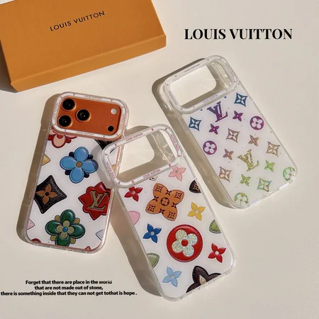 ルイヴィトン iphone18/18promax 携帯 ケース アクリル素材 全面保護 モノグラム･フラワー 可愛い グリッター スマホケース