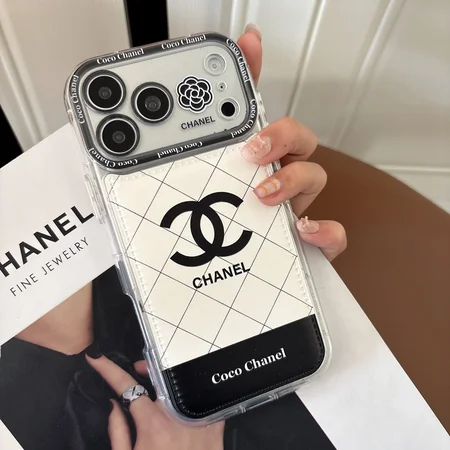 クリア 透明 スマホケース chanel iphone18/18promaxケース フチ高設計 レンズ保護 耐衝撃  チェック柄