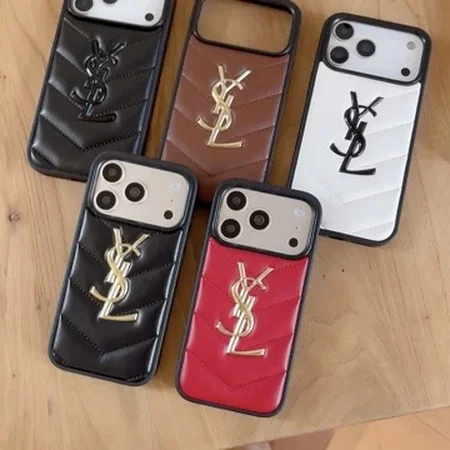 YSL アイフォン18pro/18promax携帯ケース V型 キルティングレザー ホットプレスカサンドラロゴ 高級感 レディース 芸能人 可愛い ﻿